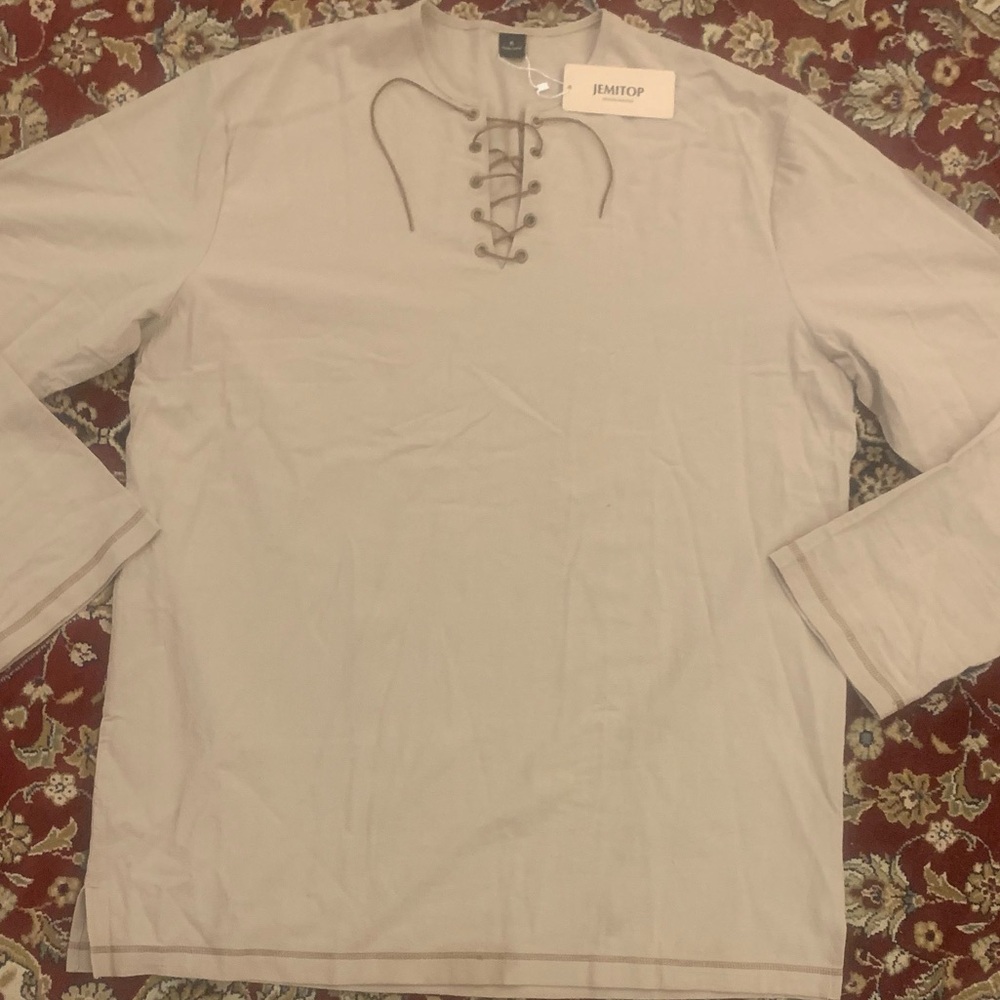 JEMITOP LS Leather Lace Tie Jersey